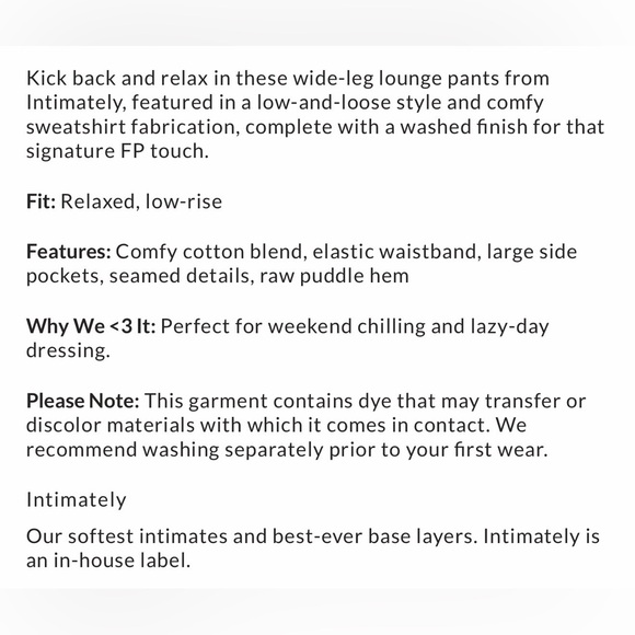 NWT Free People Don’t Wait Up Lounge Pants - Picture 5 of 5